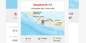 Gempa 6,4 M Berpusat di Garut, Guncangan Terasa Kuat di Sukabumi