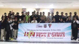 HPN 2023, SMSI Kabupaten Bekasi Gelar Diskusi Pers dengan Ormas di Mako Brimob Cikarang