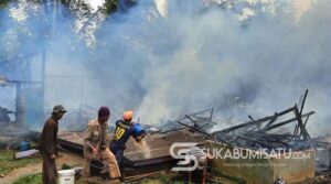 Gegara Korsleting Listrik, Rumah Warga di Cimanggu Sukabumi Ludes Terbakar