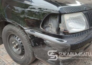 Mobil Wartawan MNC Ditabrak SUV Misterius di Sukabumi, Pelaku Kabur