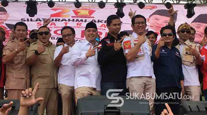 Perayaan HUT ke-15 Gerindra, 20 Organisasi di Sukabumi Deklarasi Dukung Prabowo