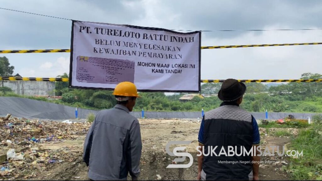 Dipasangi Spanduk, Pembangunan TPA Cikundul Kota Sukabumi Disoal Pihak Sub Kontraktor