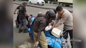 Panutan! Aksi Kapolres Sukabumi AKBP Maruly Pardede Bantu Vespa Mogok di Jalan