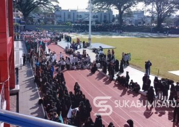 Sambut Ramadan, Ribuan Masyarakat Ikuti Pawai Tarhib Keliling Kota Sukabumi