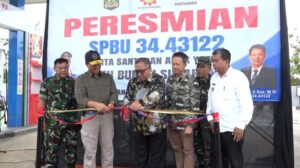 Resmikan SPBU di Tamanjaya, Bupati Marwan Minta Owner Beri Ruang Investasi untuk UMKM