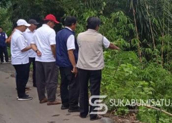 Babeh Asjap Kerahkan Tim Teknis untuk Perbaikan Jalan Amblas di Cicantayan Sukabumi