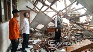Terdampak Gempa 4.0, Ruang Kelas SDN Gunung Biru di Simpenan Sukabumi Roboh