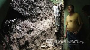Diterjang Hujan Deras, Tembok Rumah Janda di Cibadak Ambruk
