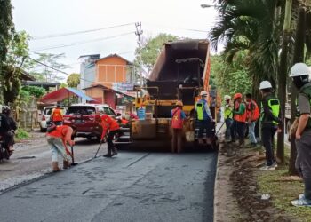 Anggaran Rp 34 Miliar, Perbaikan Jalan Lingkar Selatan Sukabumi Dikerjakan Setengah-setengah