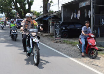 Kapolres Sukabumi AKBP Maruly Pardede Motoran Sisir Jalur Alternatif Mudik Lebaran