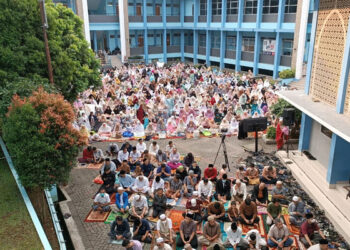 Suasana Ribuan Jemaah Muhammadiyah Tunaikan Salat Idul Fitri di Sukabumi