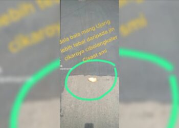 Warga Net Heboh, Ada Aspal Kalah Tebal dari Bala-bala di Cibolang Sukabumi