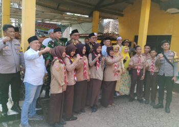 Kapolsek Sagaranten Bantu Pengamanan Pelantikan DMI Se-Wilayah V Kabupaten Sukabumi