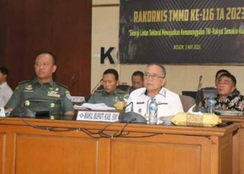 Rakornis TMMD ke-116 Tahun 2023, Wabup Iyos: Semua Pihak Terkait untuk Siap Bersinergi