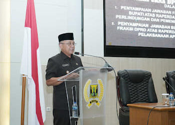 Rapat Paripurna DPRD Agenda Jawaban Bupati Marwan Terhadap Pandangan Umum Fraksi