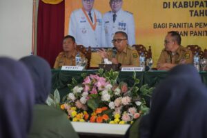 Pembekalan Teknis Pilkades, Bupati Marwan Minta Panitia Dan Pengawas Taat Aturan Dan Jaga Integritas