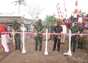 Wabup Iyos Apresiasi Hasil Pembangunan TMMD di Desa Jambe Nenggang Kebonpedes