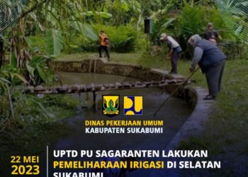 Jajaran DPU Kabupaten Sukabumi Lakukan Pemeliharaan Irigasi Di Wilayah Sagaranten