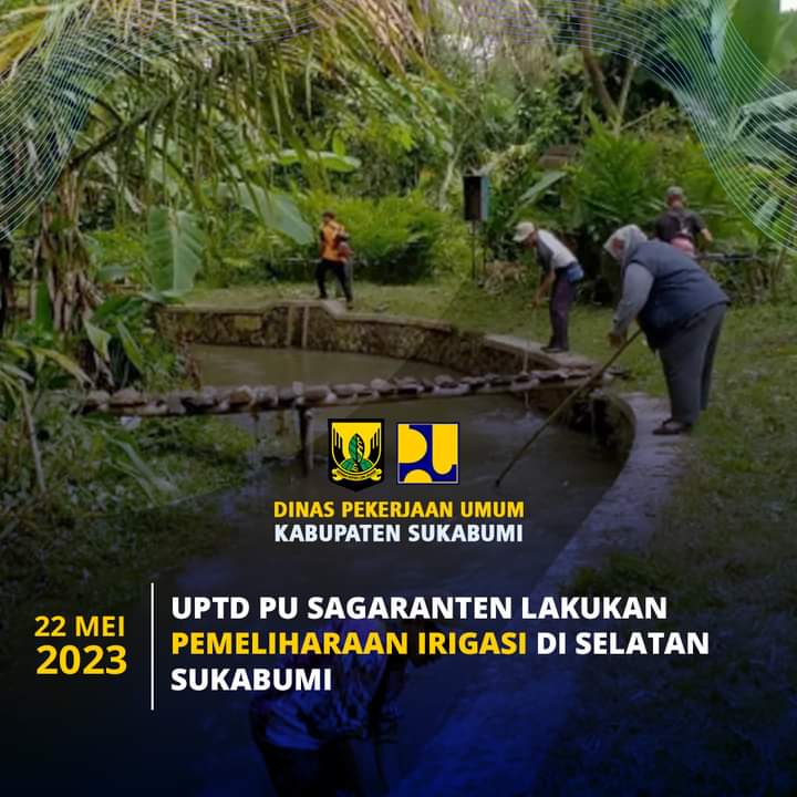 Jajaran DPU Kabupaten Sukabumi Lakukan Pemeliharaan Irigasi Di Wilayah Sagaranten