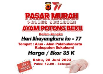 Pasar Murah Polres Sukabumi Sediakan 2 Ton Ayam Beku