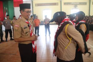 Sekda Ade Suryaman, Lepas Kontingen Pramuka Kabupaten Sukabumi Sebagai Peserta Jambore Dunia Ke 25 Tahun 2023