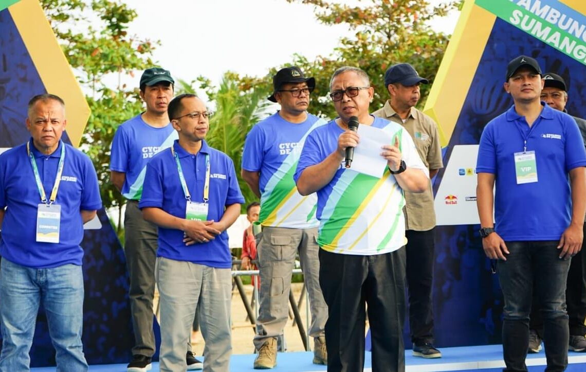Lepas 145 Peserta Cycling de Jabar, Bupati Marwan Hamami: Pengembangan Wisata Ke Level Dunia