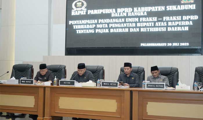 Bahas Pajak Daerah dan Retribusi, DPRD Kabupaten Sukabumi Gelar Paripurna