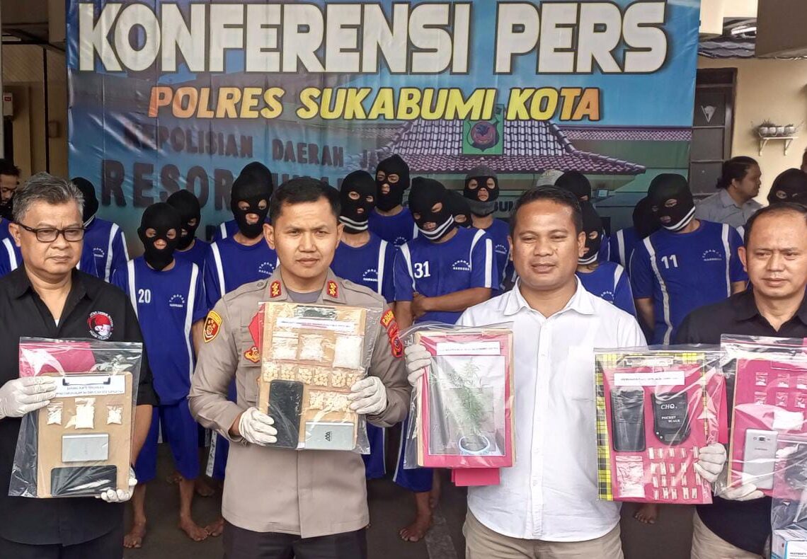 Operasi Antik Lodaya 2023 Polres Sukabumi Kota : 16 Kasus Narkoba Terungkap, Selamatkan 30 Ribu Jiwa