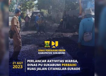 DPU Kabupaten Sukabumi Lakukan Pemeliharaan Jalan Citanglar-Surade