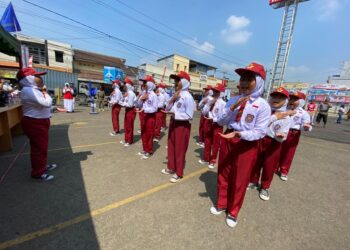 Ajarkan Disiplin sejak Dini, Karang Taruna Kecamatan Cibadak Gelar Lomba Baris Berbaris