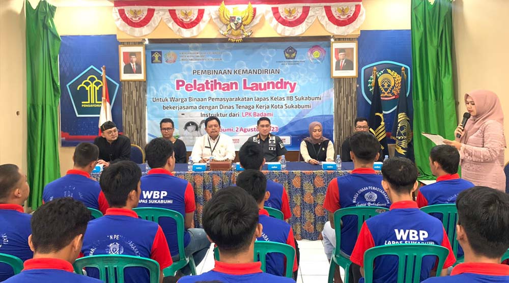 Tingkatkan Kreativitas Bekerja, Lapas Sukabumi Gelar Pelatihan Keterampilan Laundry bagi WBP