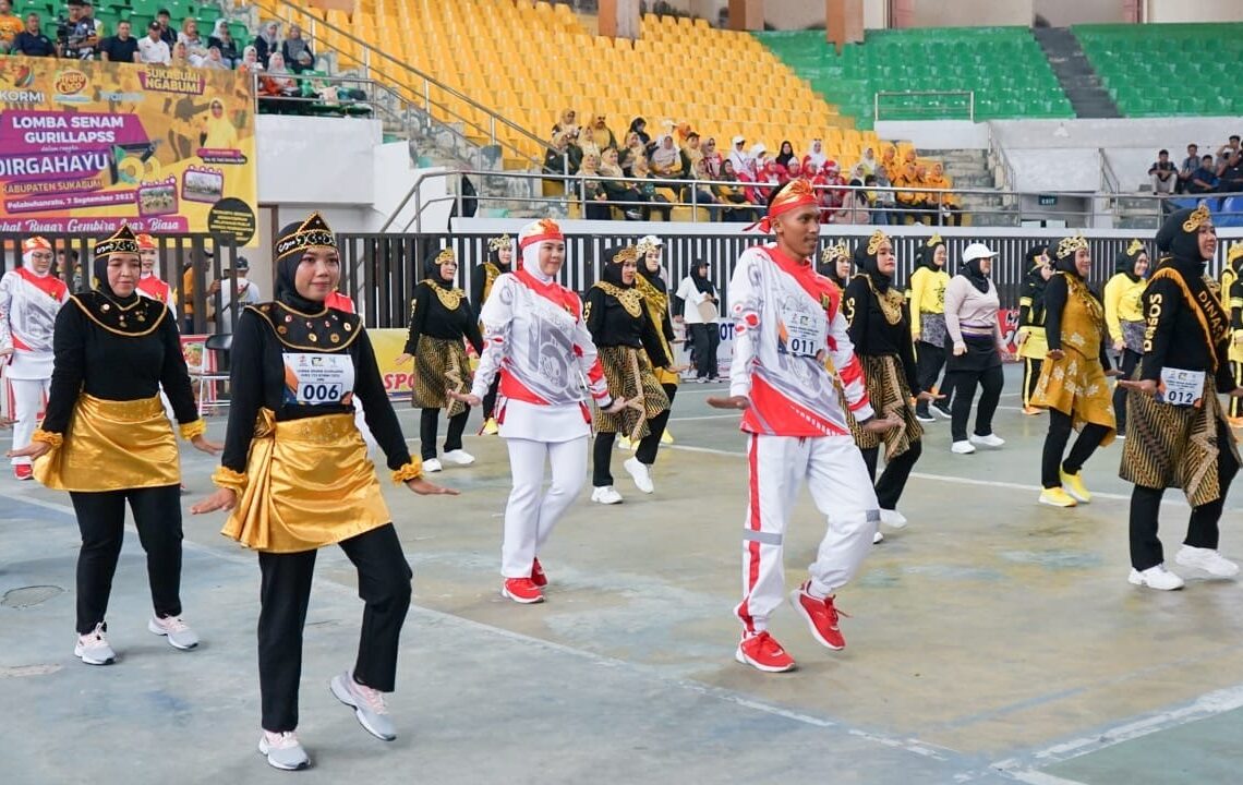Jadi Ciri Khas Kabupaten Sukabumi, Lomba Senam Gurilaps Diikuti 47 Grup OPD
