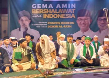 Gema AMIN Bershalawat di Ponpes Al-Fath Sukabumi, Anies Kampanyekan Pelestarian dan Pengembangan Budaya