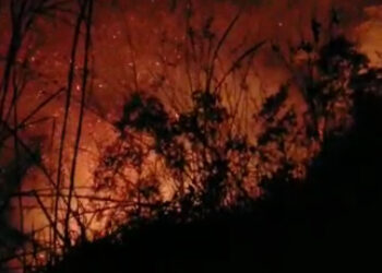 Kebakaran Gunung Walat Kembali Meluas Malam Ini