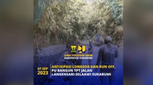 Dinas PU Kabupaten Sukabumi Bangun TPT di Ruas Jalan Langensari-Selaawi