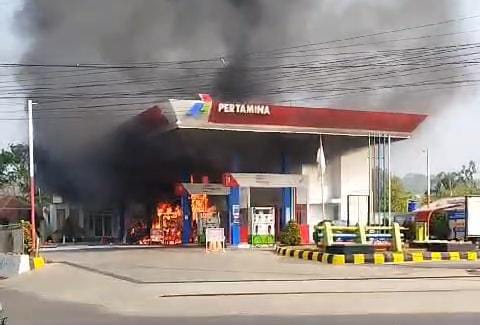 Satu Orang Terluka, Kronologi Kebakaran SPBU di Jalur Lingsel Sukabumi