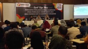 Kumpulkan Ratusan Panwascam, Bawaslu Kabupaten Sukabumi Matangkan Persiapan Pengawasan Kampanye