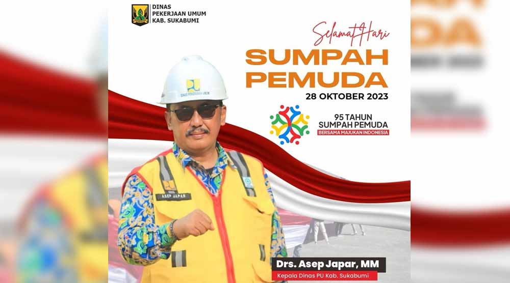 Momen Hari Sumpah Pemuda, Kadis PU Kabupaten Sukabumi: Jadikan Momen agar Pemuda Berdaya Saing