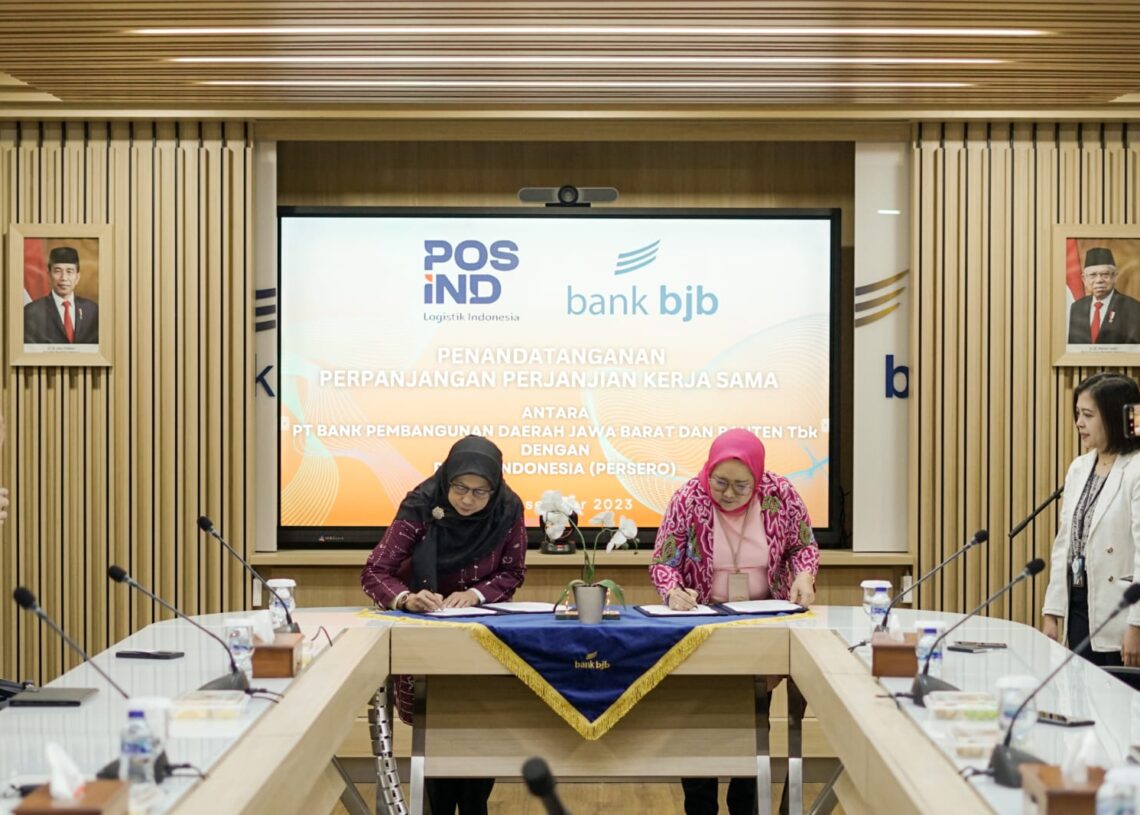 Perkuat Sinergi, bank bjb dan PT Pos Indonesia Perpanjang Perjanjian Kerjasama