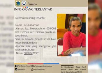 Warga Ciemas Sukabumi ini Dilaporkan Terlantar di Jakarta, Ada yang Kenal?