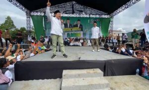 Cak Imin Disambut Ribuan Warga Sukabumi, Yakin AMIN Menang Satu Putaran
