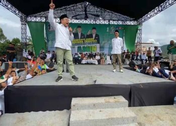 Cak Imin Disambut Ribuan Warga Sukabumi, Yakin AMIN Menang Satu Putaran