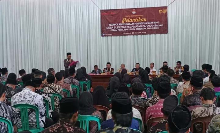 Hadiri Pelantikan Anggota KPPS, Begini Pesan Kades Sukatani Parakansalak
