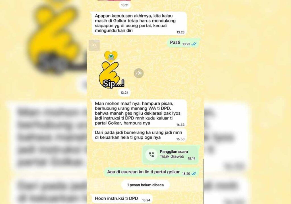 Disanksi Gegara Beda Dukungan Cabup, Suparman PK Caringin: Saya Masih Kader Golkar