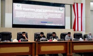 Rapat Paripurna DPRD dengan Agenda Penyampaian Nota Pengantar Bupati Soal Raperda RPJPD 2025-2024 Dibahas
