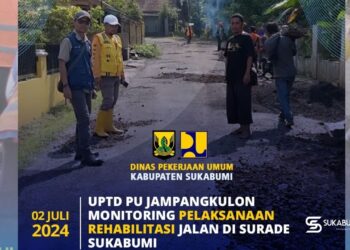 Hujan Deras, PU UPTD Jampangkulon Bersama Petani Perbaiki Irigasi