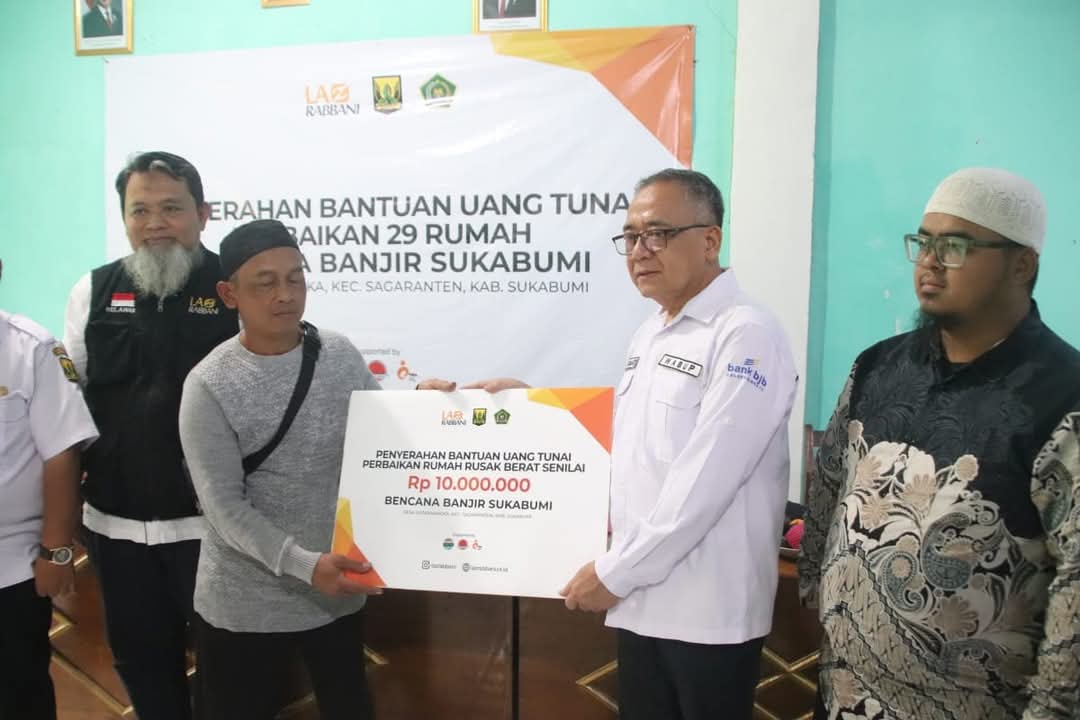 Wabup Iyos Somantri Apresiasi LAZ Rabbani Bogor Yang Bantu Warga Penyintas Banjir Bandang Sagaranten