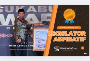 Masuk Kategori Legislator Aspiratif, Iman Adinugraha Mendapat Penghargaan di Sukabumi Award 2024