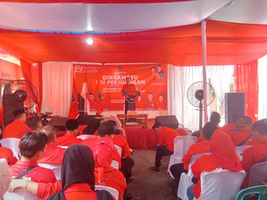 Deklarasi Cap Jempol Darah, DPC PDIP Sukabumi Dukung Kembali Megawati di HUT PDIP ke 52