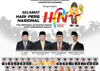 Segenap Pimpinan dan Anggota Dewan Perwakilan Rakyat (DPRD) Kabupaten Sukabumi, Mengucapkan Selamat Hari Pers Nasional